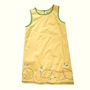 Girls vintage Lilly Pulitzer yellow embroidered‎ lemon 🍋 dress size 8 rare